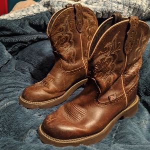 Justin Size 8 Brown Cowgirl Boots